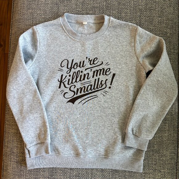 ⚾️ Sandlot “You’re Killin’ Me Smalls” Gray Sweatshirt – Youth Size 11/12 🧢 - Picture 1 of 3
